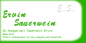 ervin sauerwein business card